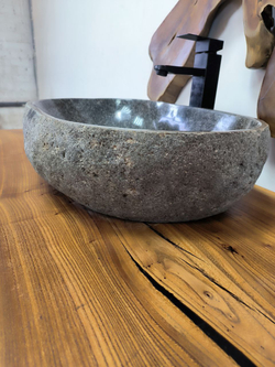 Раковина из речного камня RS-66531 55х37х15 из натурального камня