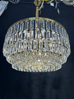 Люстра подвесная Lanbos Diamond, 11 ламп Е14, 440 Вт, до 27 кв м, латунь