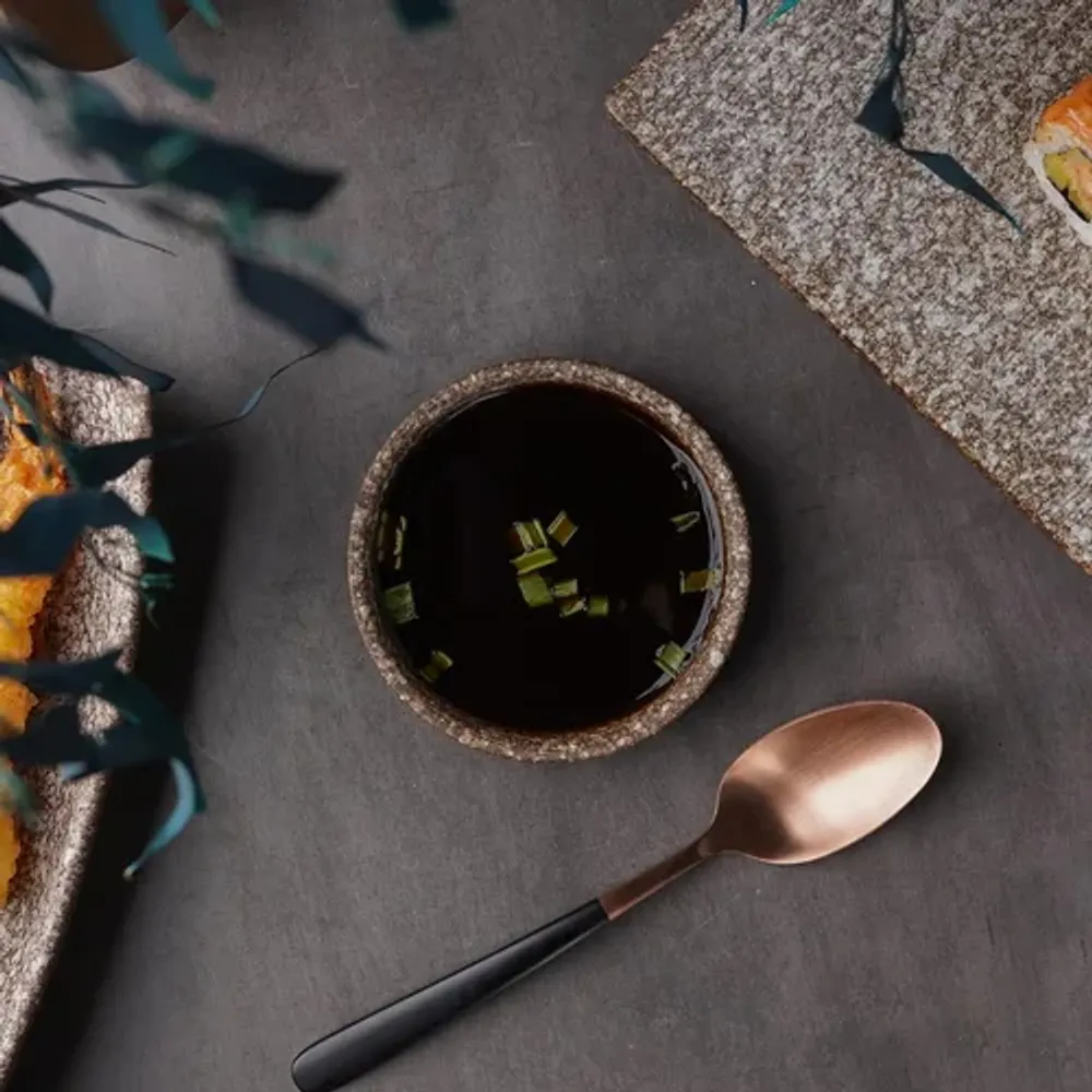 Соусник 45 мл d 8,7 см h1,8 см круглый фарфор Brown Stone Untouched Taiga P.L. Proff Cuisine [1]