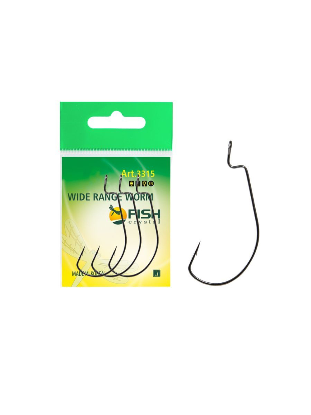 Крючок рыболовный (офсет) WIDE RANGE WORM с БОЛЬШИМ ухом 3315 №2