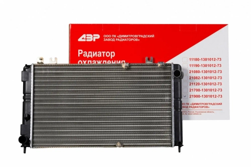 Радиатор охлаждения ВАЗ 2190 Гранта алюминий инжектор ДЗР