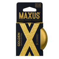 Набор золотых презервативов в металлическом кейсе Maxus Golden Limited Edition №3