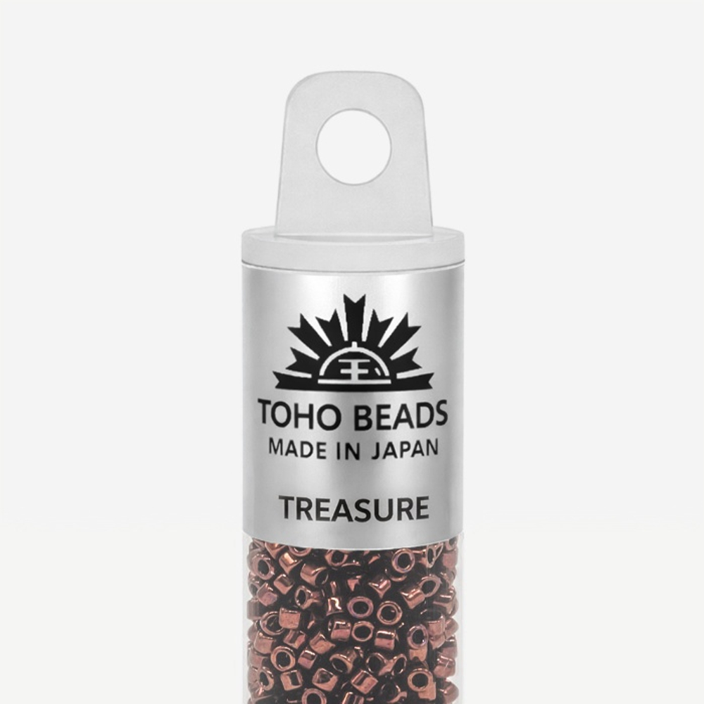 Японский бисер TOHO Treasure (№222), металлизированный, непрозрачный глянцевый