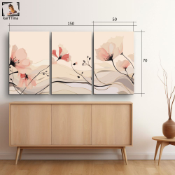 "Нежные фудзи" 3 шт., 150х70 см. Крепление в подарок.