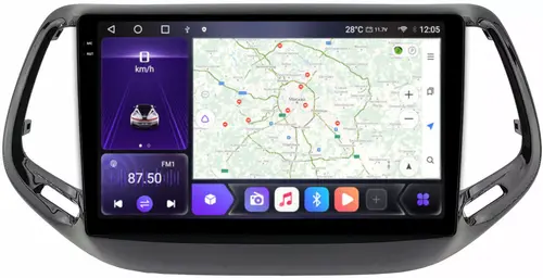Магнитола для Jeep Compass 2016+ - Kuberg OL-1255 QLed+2K, Android 12, Быстрая, CarPlay, 4G SIM-слот
