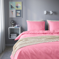 IKEA PILTANDVINGE  (ИКЕА ПИЛТАНДВИНГЕ)  -  Пододеяльник и наволочка - розовый 150x200/50x60 см