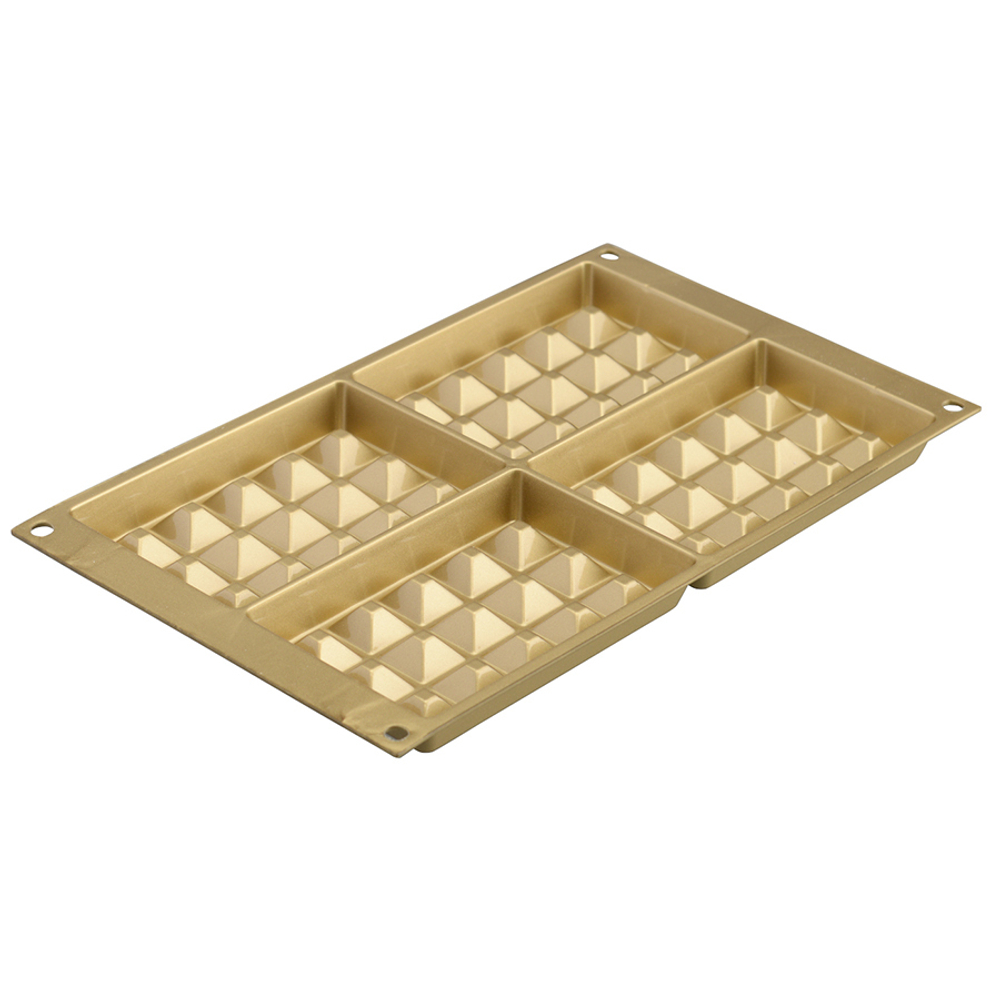 Форма для приготовления вафель waffel classic силиконовая золотая
