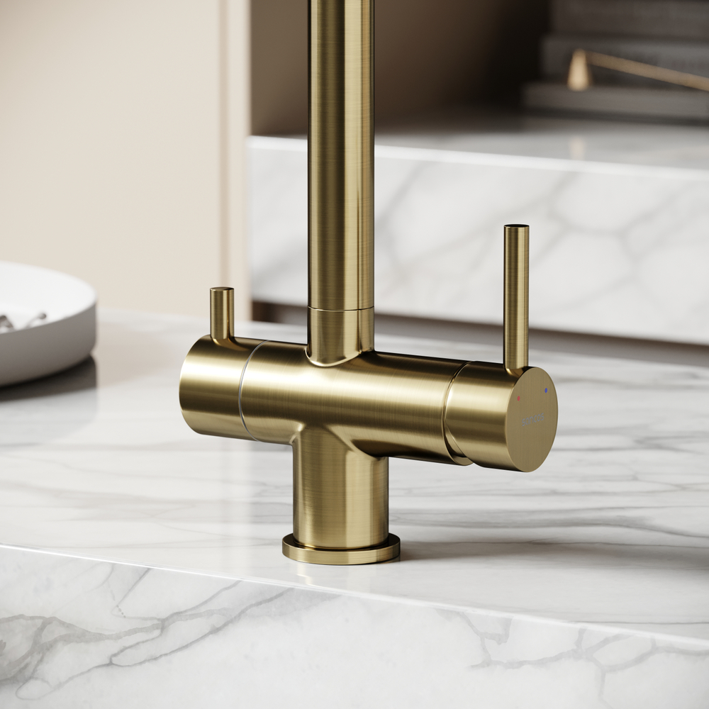 Смеситель для кухни Sancos Foster с краном для фильтра, брашированное золото, SC4014BG, арт. SC4014BG