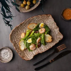 Блюдо прямоугольное 26*20 см h4,3 см Brown Crush Untouched Taiga P.L. Proff Cuisine [1]