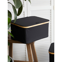 Корзина для белья 40x33x20см Smart Solutions Neat Low черная