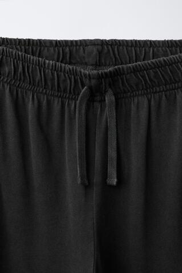 ZARA БРЮКИ WIDE LEG С ЭФФЕКТОМ ПОТЕРТОСТИ И ЗВЕЗДАМИ, АНТРАЦИТОВО-СЕРЫЙ