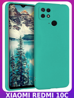 Мягкий Soft Touch чехол из силикона для XIAMI REDMI 10C с бархатной подкладкой