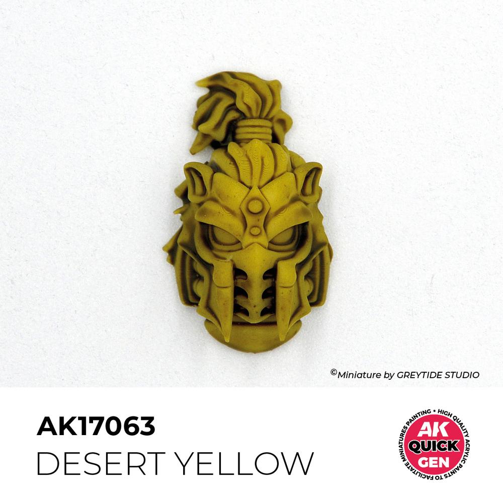 AK Interactive Desert Yellow Quick Gen - контрастная акриловая краска, 18 мл