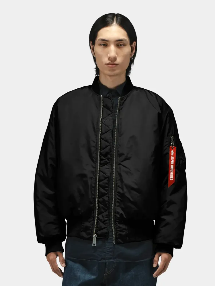 Бомбер Alpha Industries MA-1 Oxford Logo Black