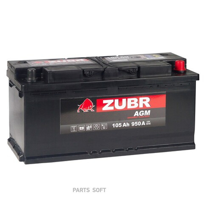 ZUBR AGM ZAP 105Ah R+