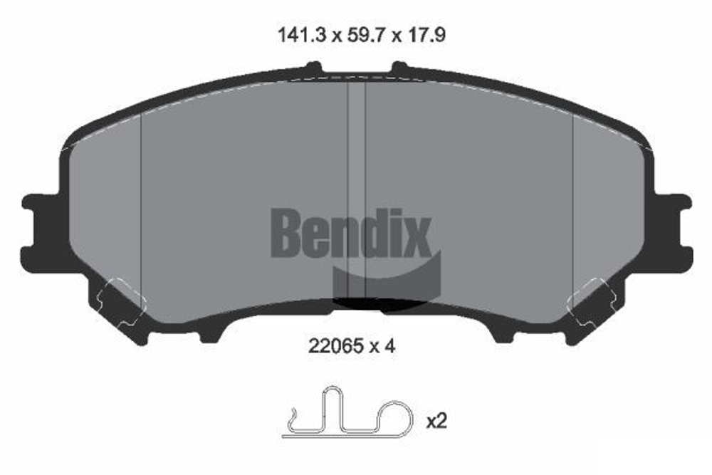BENDIX Braking - BPD1083-BEN - Brake Pad Set, disc brake