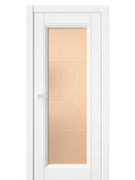 Двери WestStyle  Demiss 2  RAL 9010 / бронза сатинат ДО