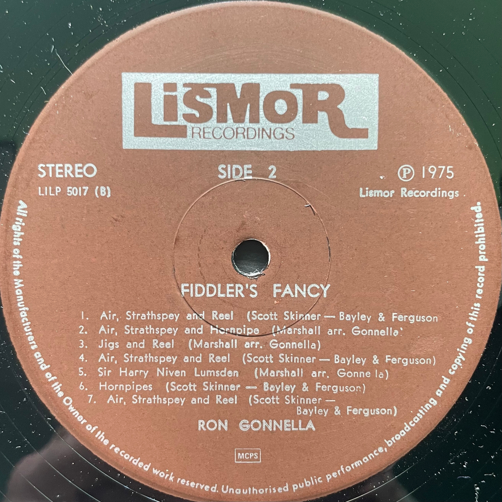 Ron Gonnella ‎– Fiddler's Fancy (Англия 1975г.)