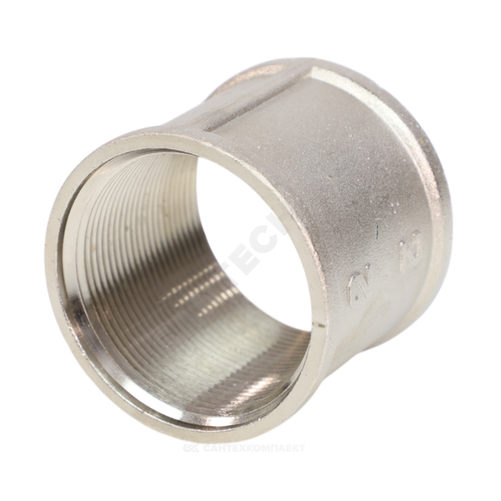 Муфта латунь никель Ду 15 (1/2") ВР/ВР VALFEX VF.170.N.012
