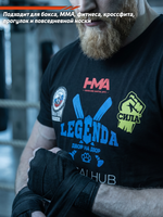 Футболка спортивная хлопковая мужская LEGENDA Двор на Двор синяя