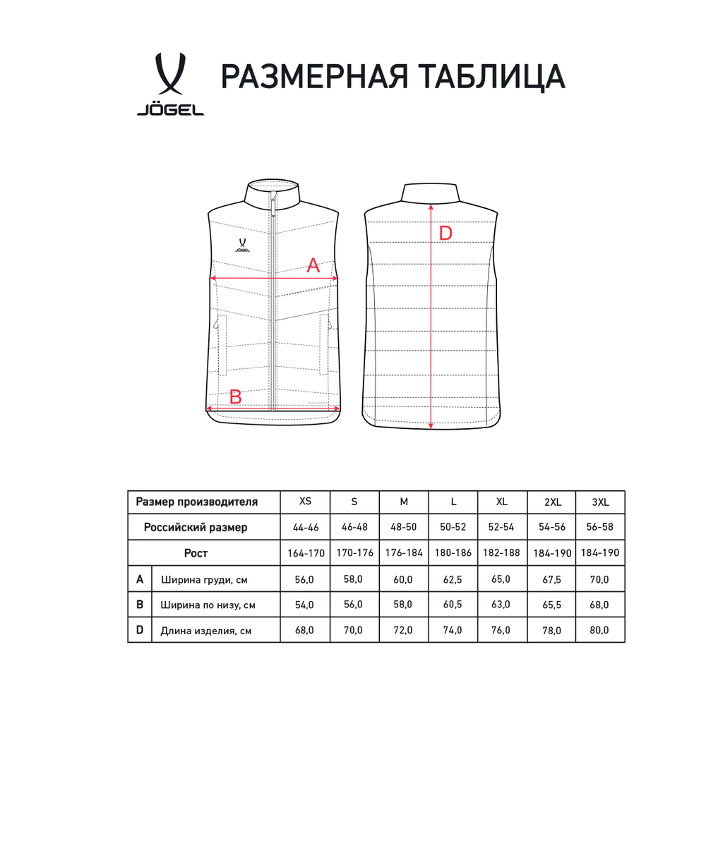 Жилет утепленный ESSENTIAL PerFormPROOF Padded Vest, черный