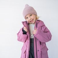 Шапка свечка из смесовой шерсти однослойная с отворотом "Пепельная роза"