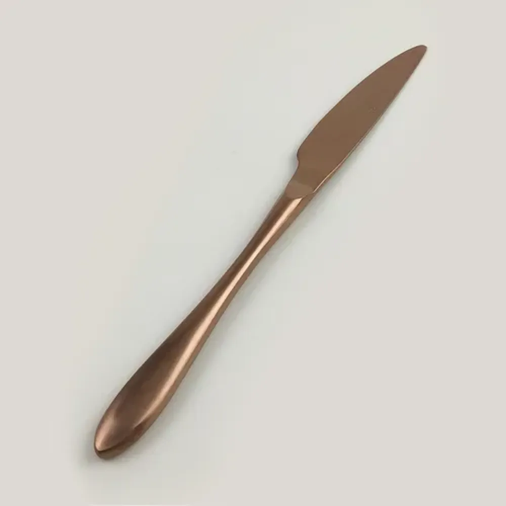 Нож столовый 23,5 см матовый цвет светлая медь PVD Alessi-Copper P.L. [12]