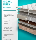 Матрас Askona Soul Fines 160x200х22, средний/жесткий