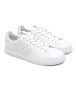 Кожаные кроссовки double t howell court TORY BURCH - белый(149728)