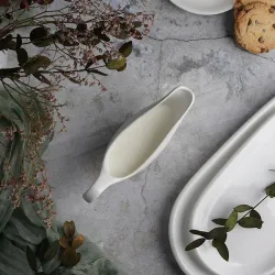 Соусник 125 мл 15,2*4,9 см с ручкой белый фарфор P.L. Proff Cuisine [8]