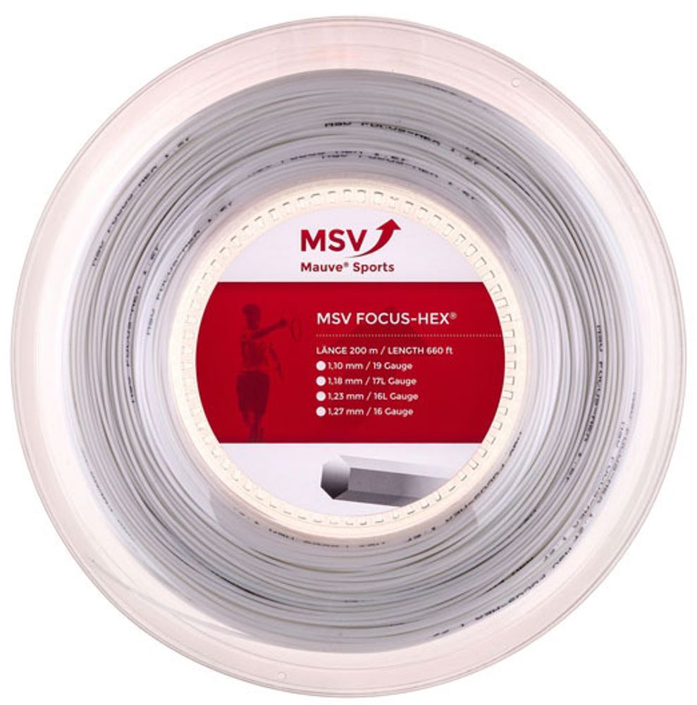 Струны теннисные MSV Focus Hex (200 m) - white