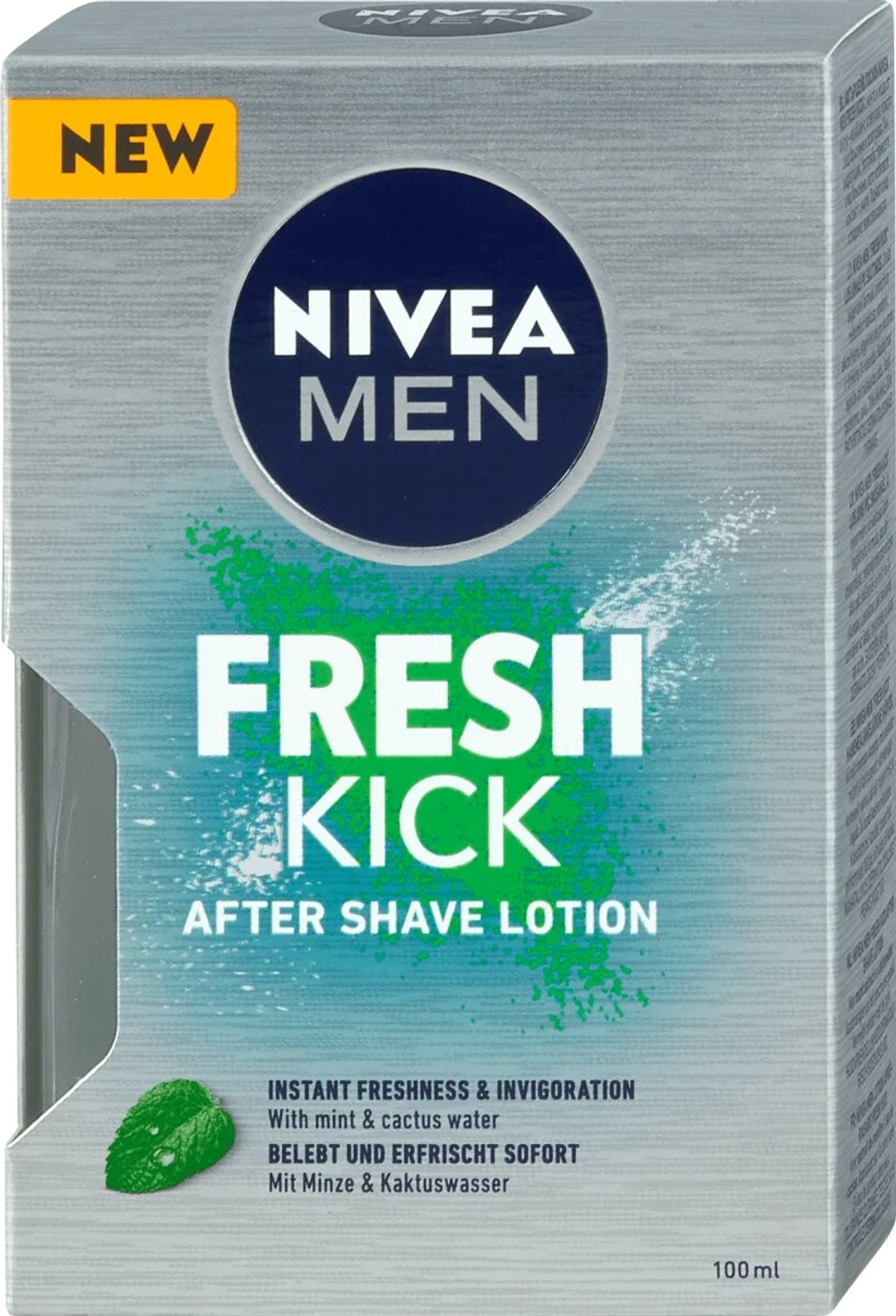NIVEA MEN Fresh Kick лосьон после бритья с мятой и водой кактуса  100 мл (Германия)