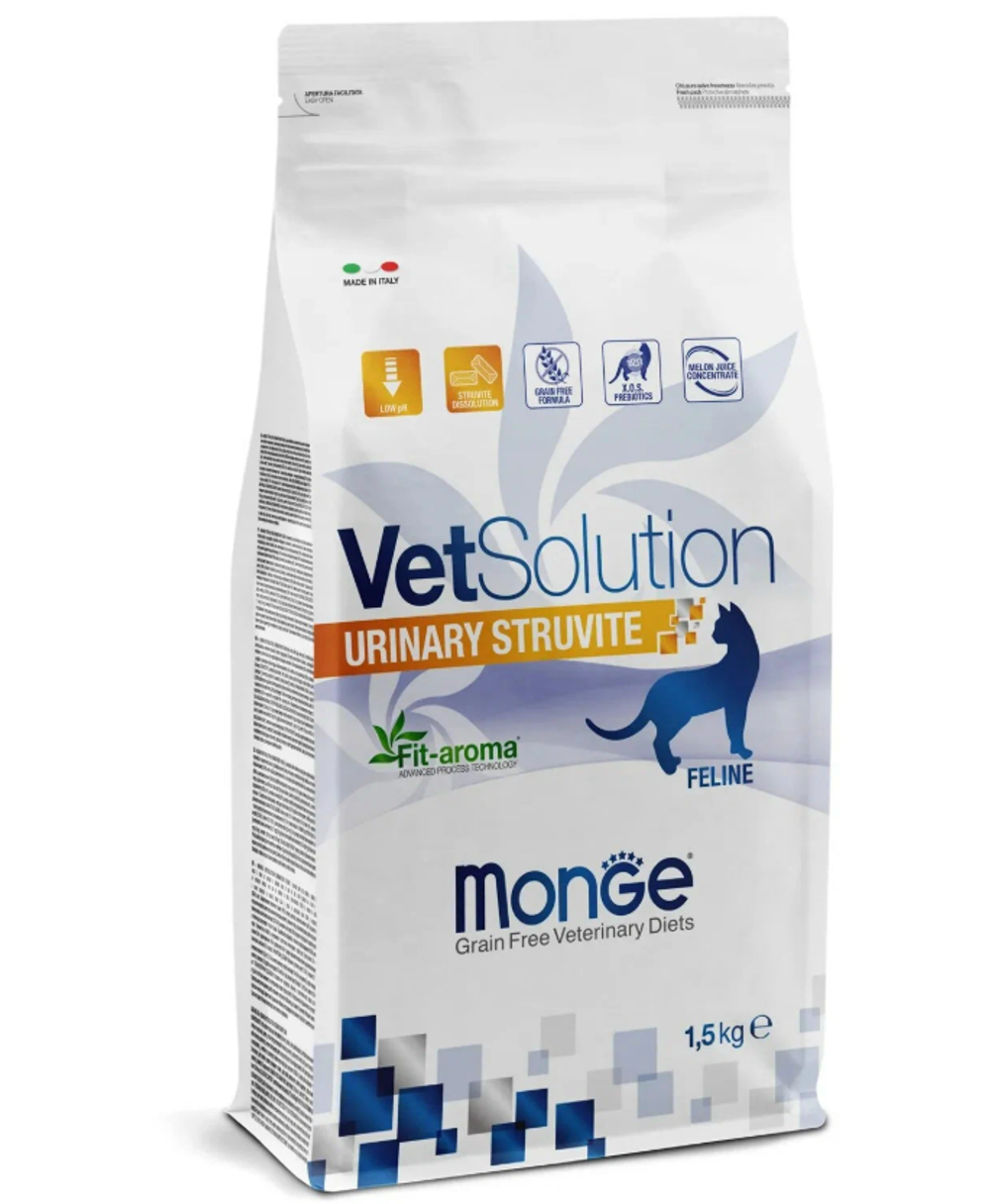 Корм сухой Monge Urinary Cat для кошек, для профилактики МКБ, с птицей, 1.5 кг