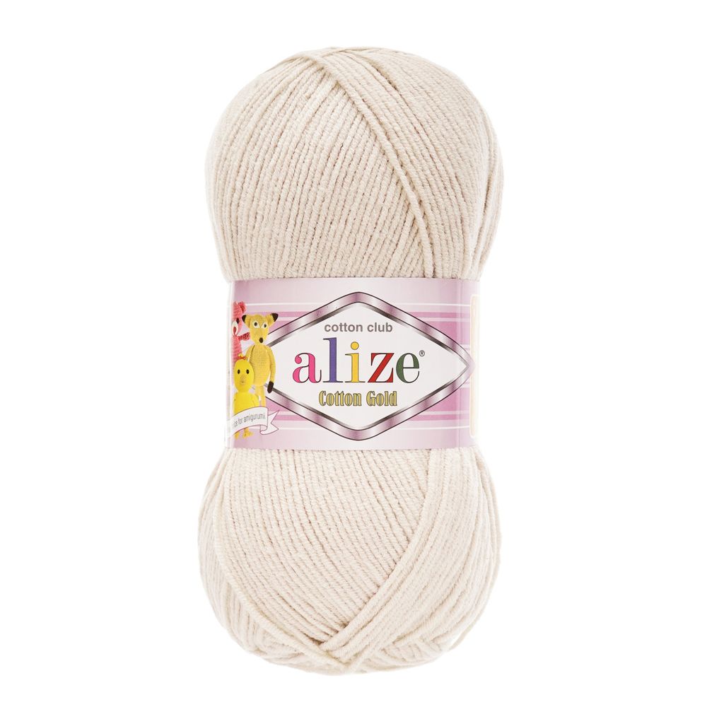 Пряжа Alize (Ализе) Cotton Gold / уп.5 мот. по 100 г, 330м, 599 каменный А