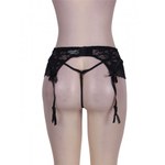 Кружевной пояс для чулок Black Sexy Lace, 3XL