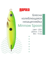 Блесна для рыбалки колебалка Minnow Spoon, 8см, 22гр