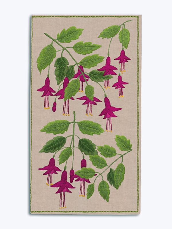 Набор для вышивания нитками Le Bonheur des Dames футляра для очков Spectacle case Fuchsia printed (Фуксия), 9х16,5 см