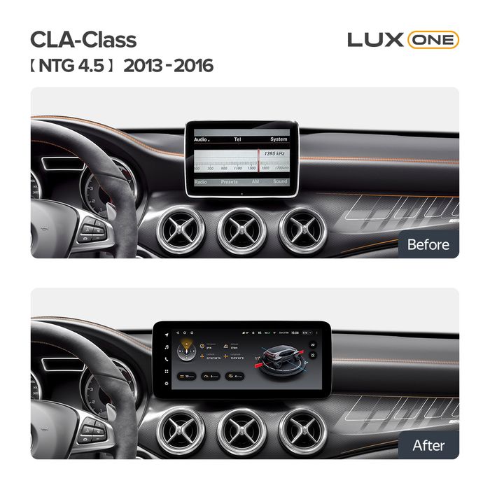 Магнитола для Mercedes-Benz GLA (X156) 2013-2015 NTG 4.5/4.7 - Teyes LUX ONE монитор 12.3", Android 10, Быстрая, CarPlay, 4G SIM-слот