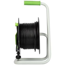 Удлинитель силовой ЭРА GREEN LINE GAZ-2x1-40m Greenline на катушке пластик 1 розетка без заземления 40м ПВС 2x1мм2 | Электротовары