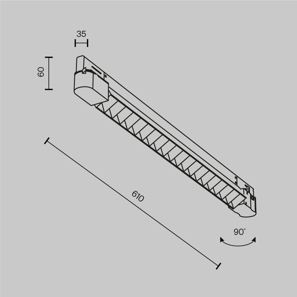 Трехфазный трековый светодиодный светильник Maytoni Points TR195-3-20W4K-M-B(N)