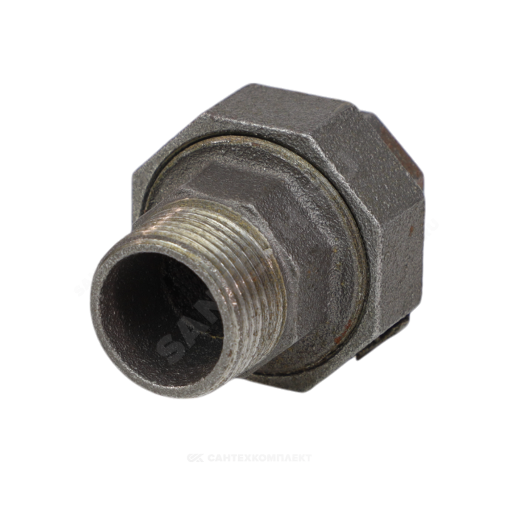Соединитель прямой американка чугун Ду 20 (3/4") ВР/НР Fittex
