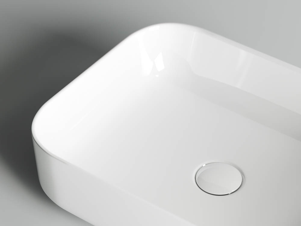 Умывальник чаша накладная прямоугольная Ceramicanova Элемент (Element) 500x390x130мм CN6011