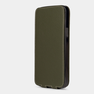 Чехол для iPhone 14 Pro из кожи теленка, зеленого цвета