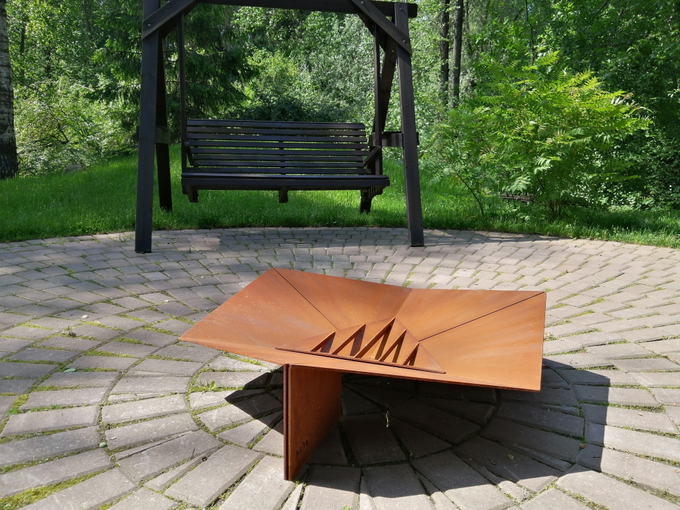 Чаша для костра из кортена NOX HEXAGON 1