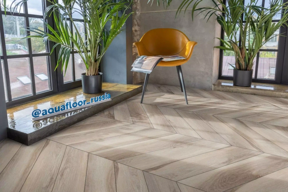 Кварцвиниловая плитка Aquafloor Parquet Chevron Glue AF2551PGCh