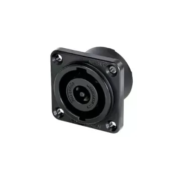 Neutrik NL8MPRXX-BAG панельный разъём Speakon male 8-контактный, квадратный фланец, черненый металли