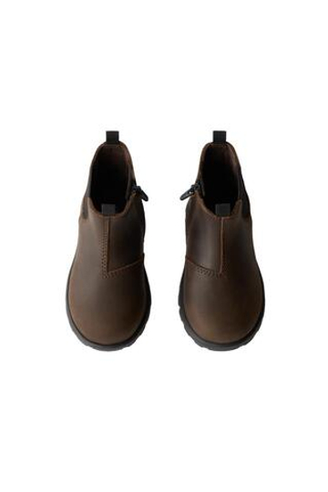 ZARA КОЖАНЫЕ БОТИНКИ ЧЕЛСИ BAREFOOT, КОРИЧНЕВЫЙ