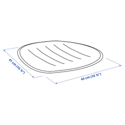 IKEA PYNTEN  (ИКЕА ПЙНТЕН)  -  Подушка для стула, темно-серая, 41x43 см