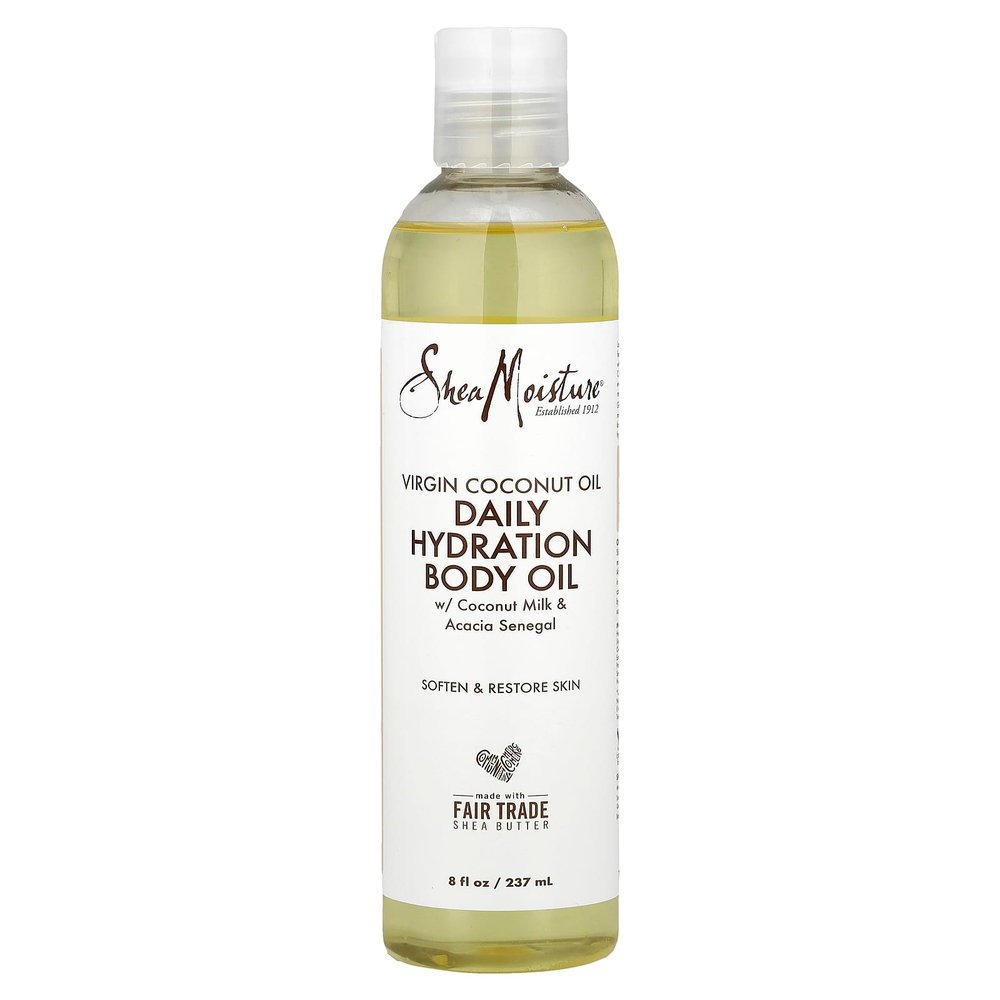 SheaMoisture, 100% кокосовое масло первого отжима, масло для тела для ежедневного увлажнения, 8 жидких унций (237 мл)