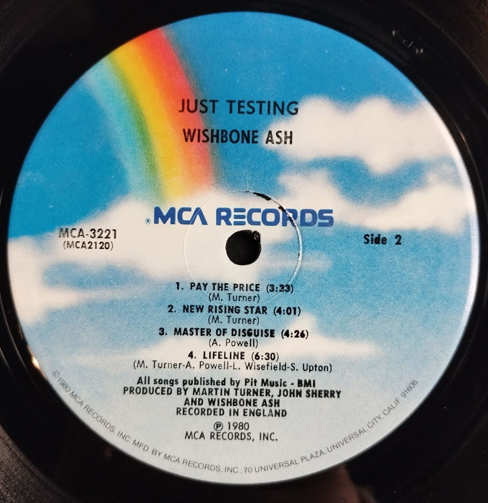 Винтажная виниловая пластинка LP Wishbone Ash Just Testing (USA 1980)